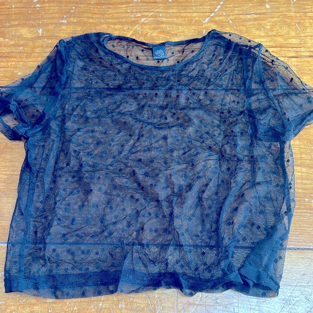 Only Hearts mesh crop top